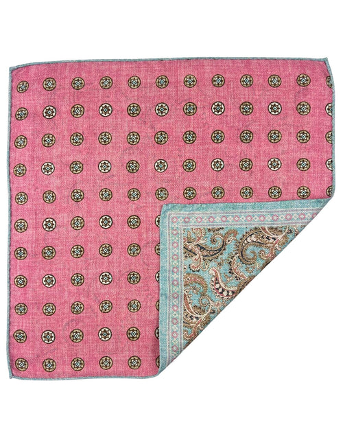 DÉCLIC Vasto Paisley Reversible Hanky - Baby Blue