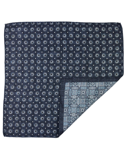 DÉCLIC Atri Mandella Reversible Hanky - Navy