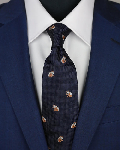 DÉCLIC Panda Theme Tie - Navy