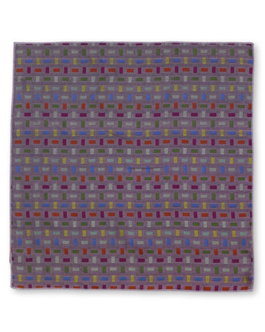 DÉCLIC Amble Pattern Pocket Square - Blue