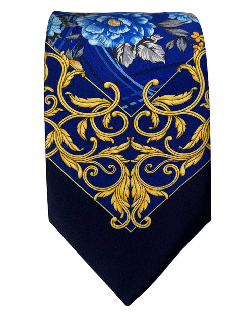 Silvio Fiorello Monreale Floral Tie - Blue