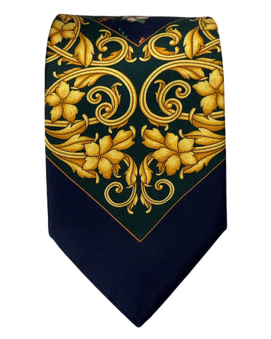 Silvio Fiorello Monreale Floral Tie - Black