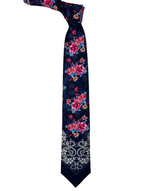 Silvio Fiorello Buccheri Floral Tie - Blue