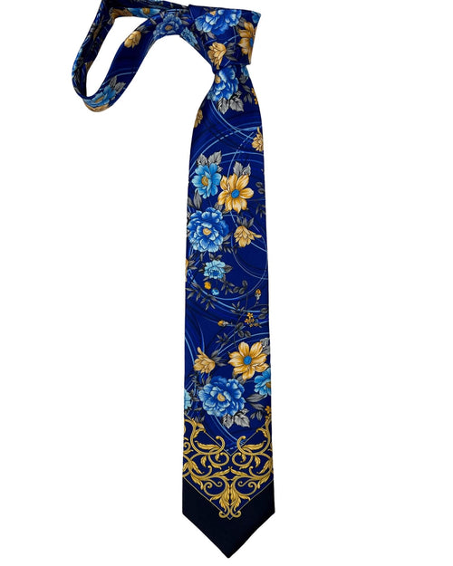 Silvio Fiorello Monreale Floral Tie - Blue