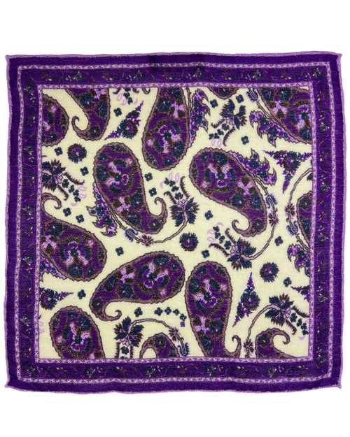 Silvio Fiorello Furnari Pailsey Pocket Square - Purple