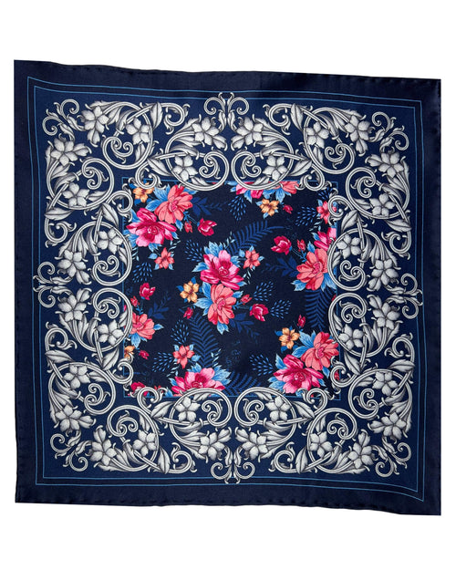 Silvio Fiorello Buccheri Floral Pocket Square - Blue