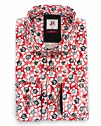DÉCLIC JF Crimson Bloom Stretch Shirt - Red