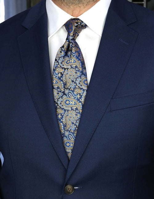 DÉCLIC Kassel Paisley Tie - Navy