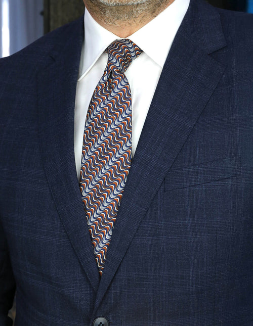 DÉCLIC Livorno Pattern Tie - Rust