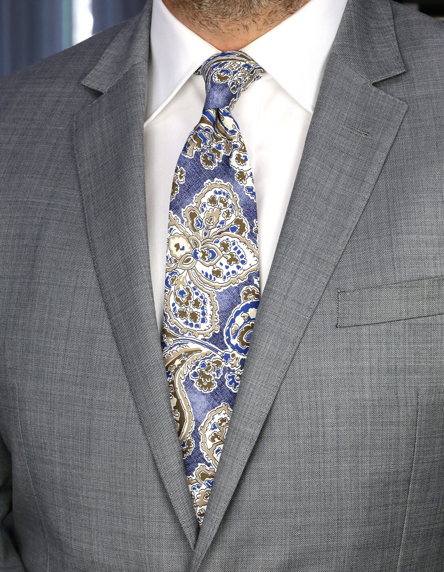 DÉCLIC Lucca Paisley Tie - Navy