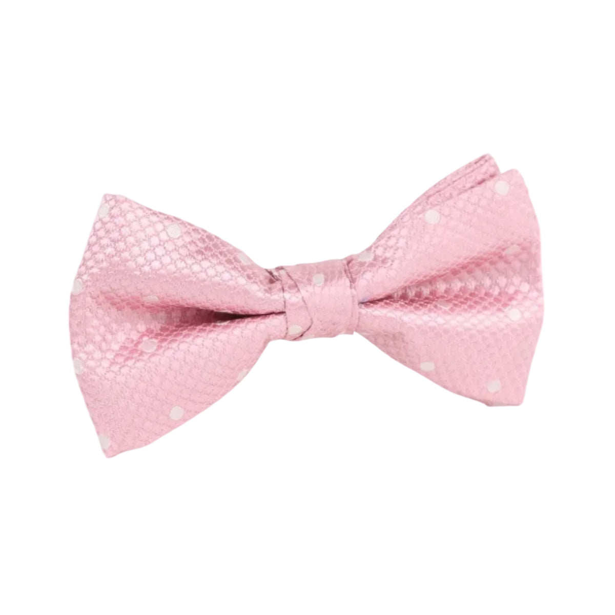 DÉCLIC Silk Polka Dot Single Dimple Bow - Pink