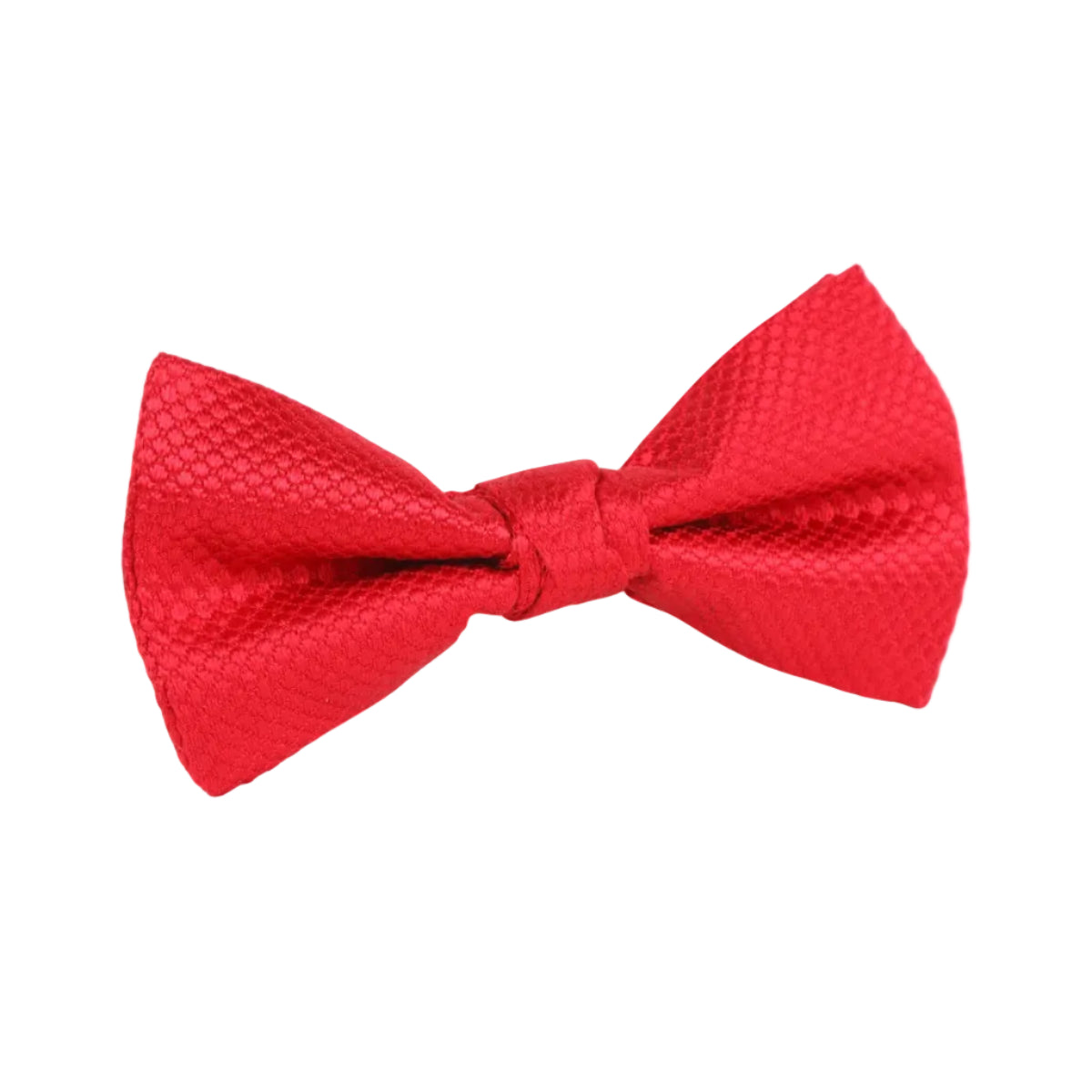 DÉCLIC Silk Textured Single Dimple Bow - Red