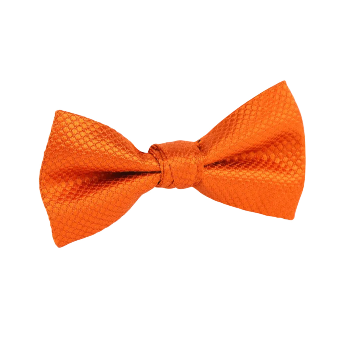 DÉCLIC Silk Textured Single Dimple Bow - Orange