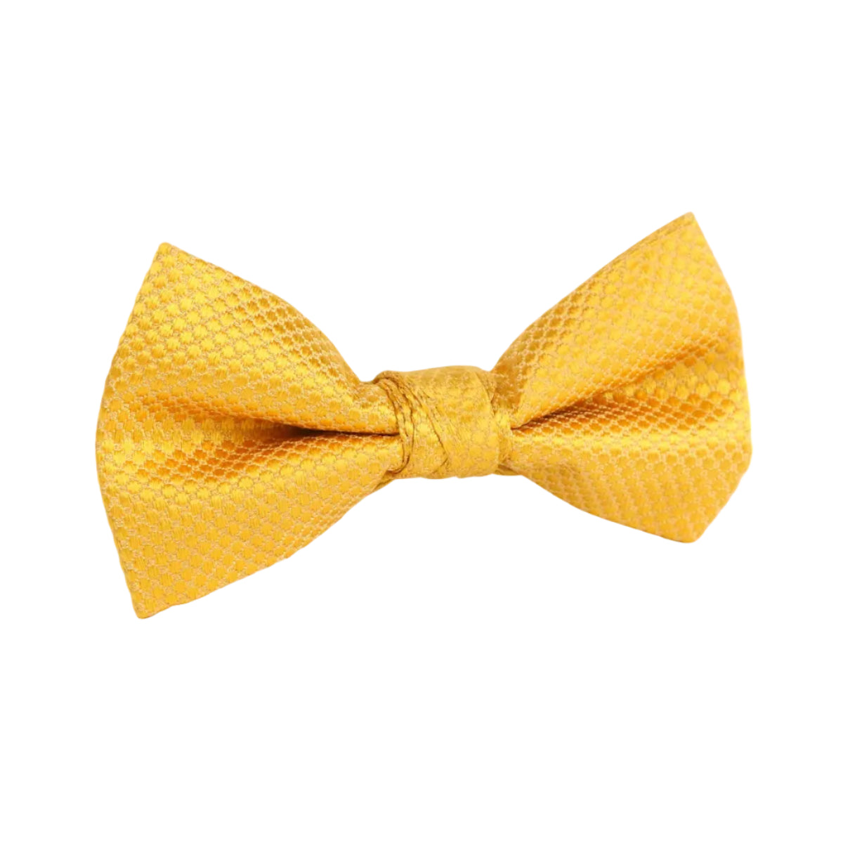 DÉCLIC Silk Textured Single Dimple Bow - Yellow
