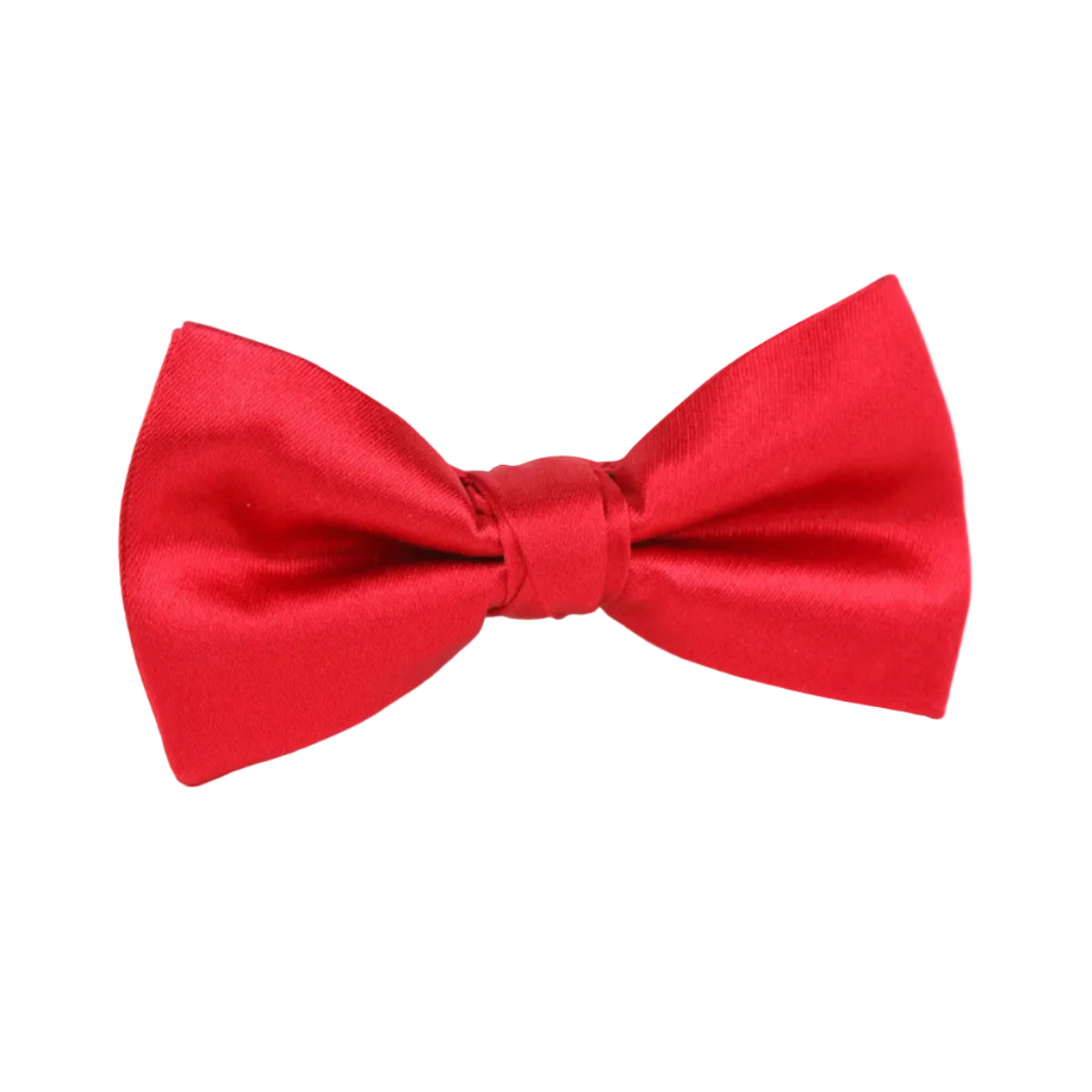 DÉCLIC Silk Satin Weave Single Dimple Bow - Red