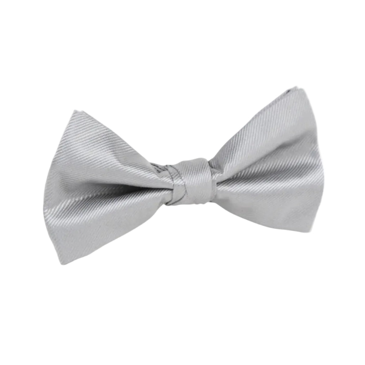 DÉCLIC Silk Twill Single Dimple Bow - Silver
