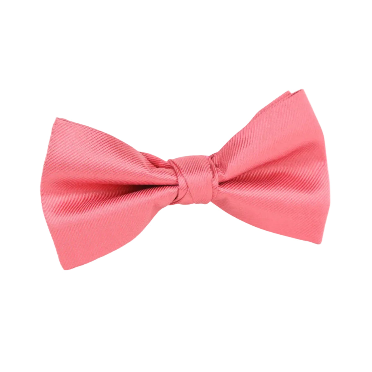 DÉCLIC Silk Twill Single Dimple Bow - Coral