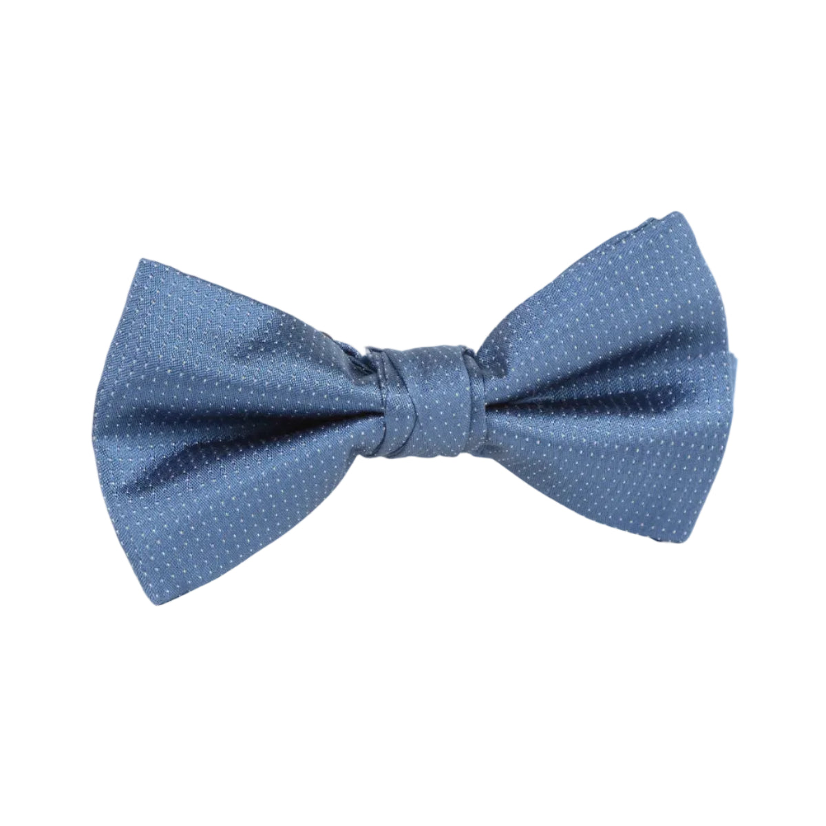 DÉCLIC Silk Microdot Single Dimple Bow - Steel Blue