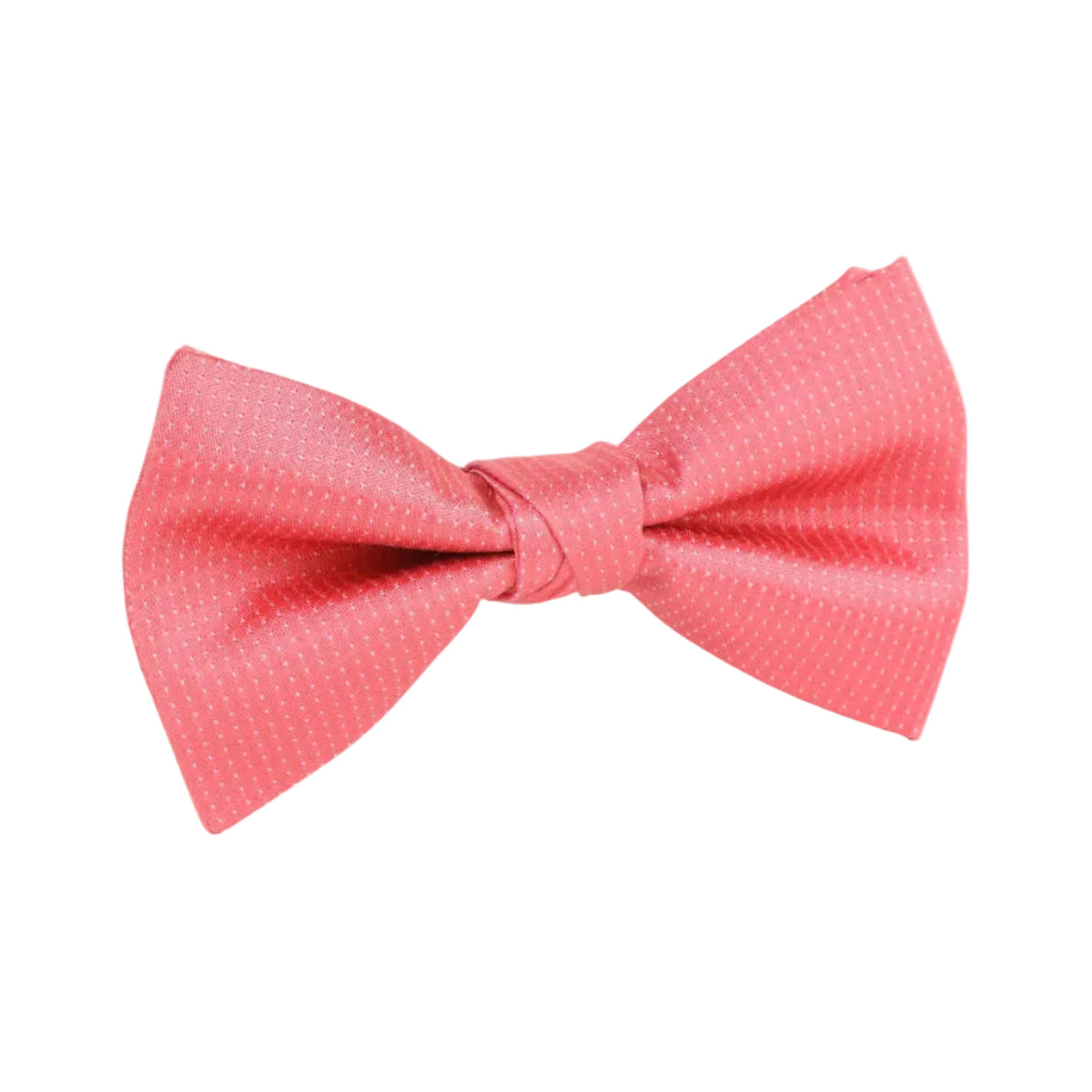 DÉCLIC Silk Microdot Single Dimple Bow - Coral