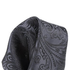 DÉCLIC Classic Paisley Hanky - Charcoal