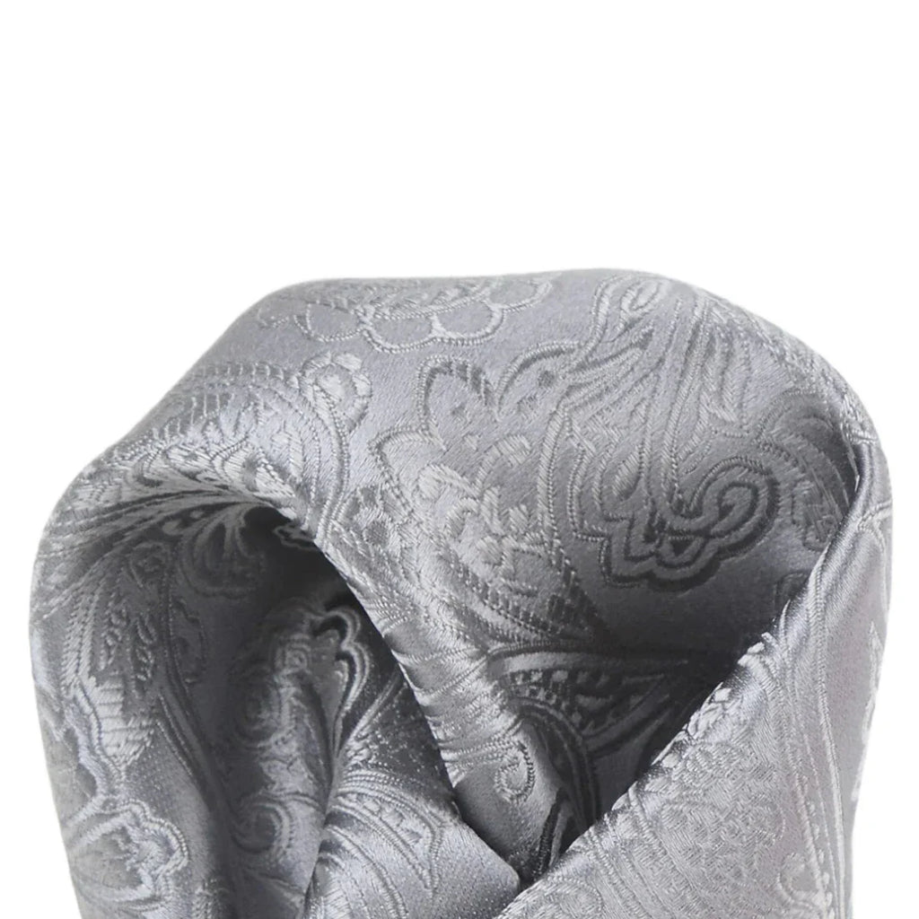 DÉCLIC Classic Paisley Hanky - Silver