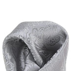 DÉCLIC Classic Paisley Hanky - Silver