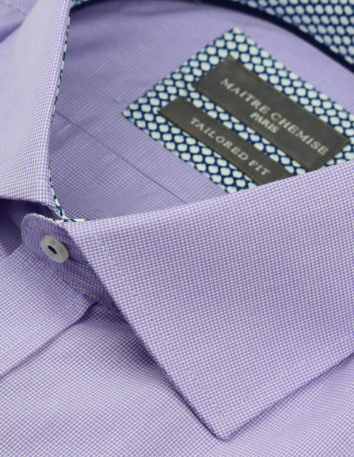 Maitre Chemise Rouen Textured Shirt - Lavender