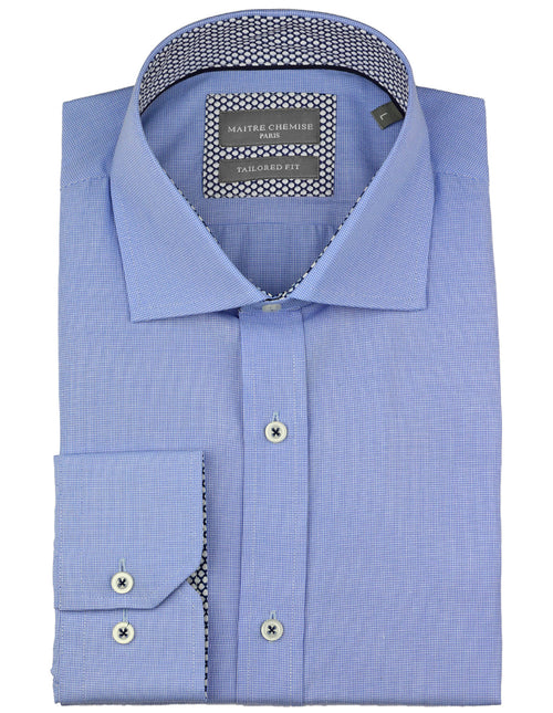 Maitre Chemise Rouen Textured Shirt - Sky