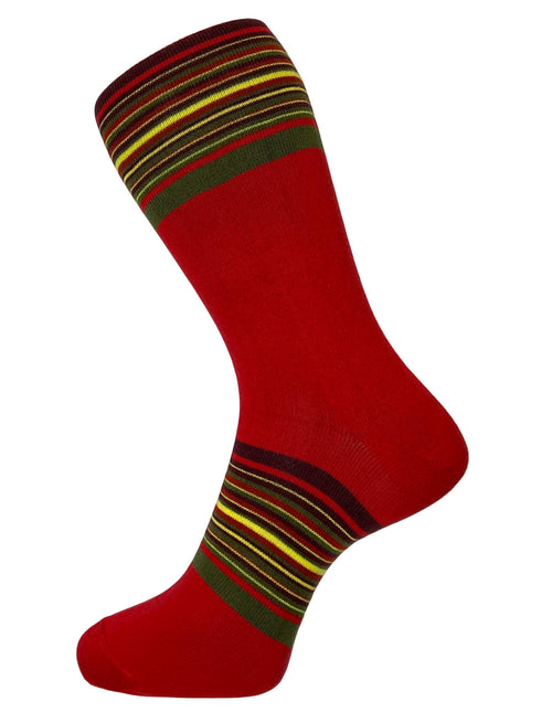DÉCLIC Multi Stripe Socks - Red