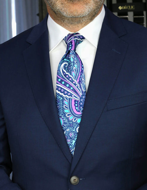 DÉCLIC Mariner Paisley Tie - Aqua