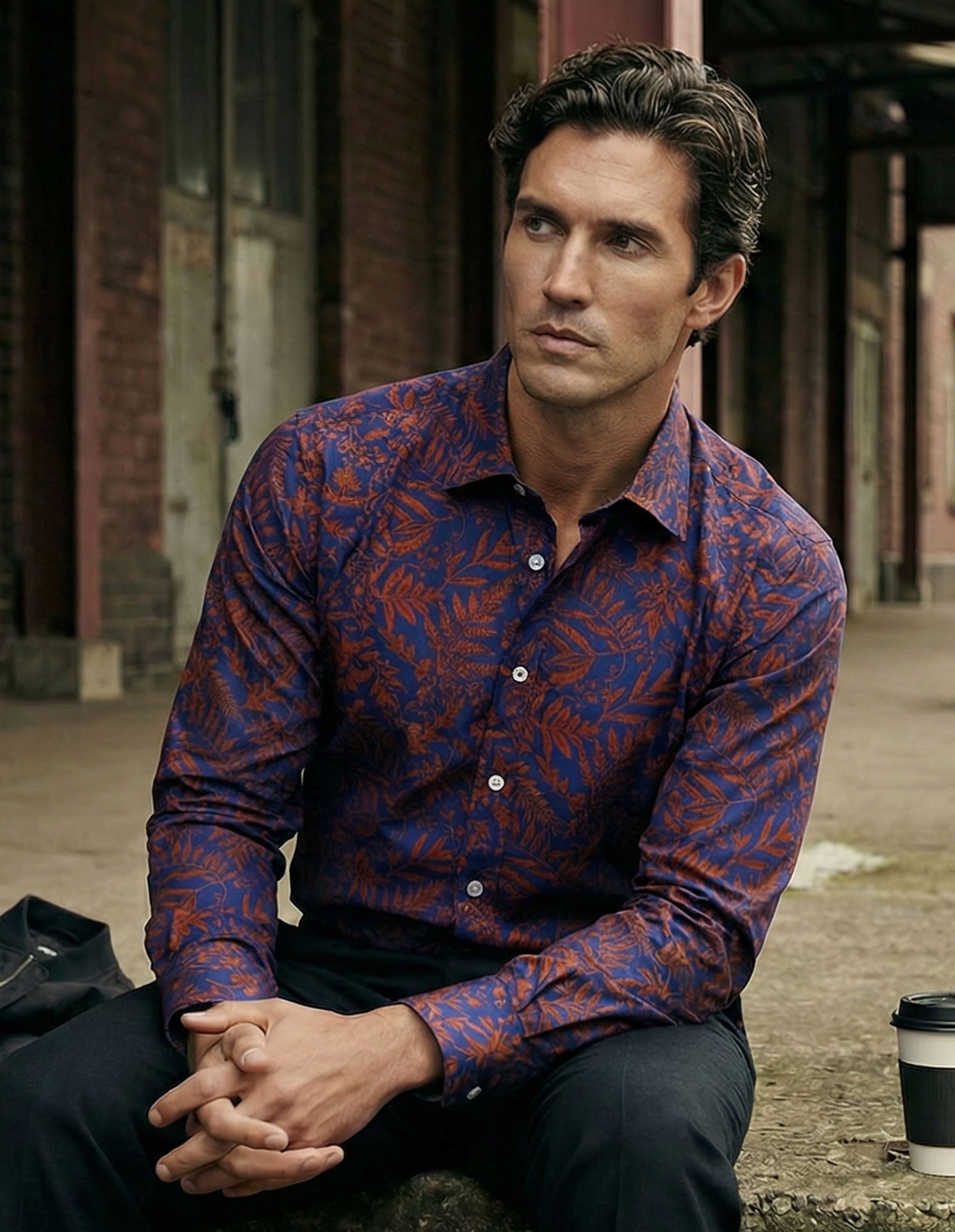 DÉCLIC Liberty Monty Print Shirt - Blue