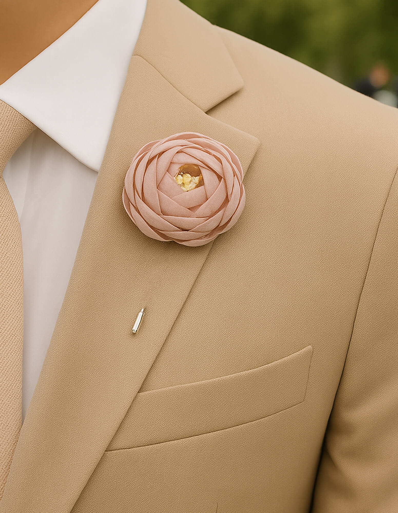 DÉCLIC Peony Flower Lapel Pin - Dusk