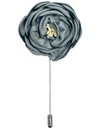 DÉCLIC Peony Flower Lapel Pin - Steel