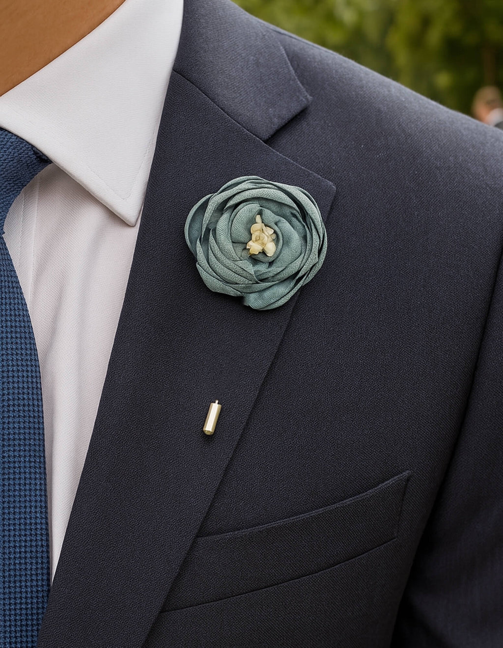 DÉCLIC Peony Flower Lapel Pin - Steel
