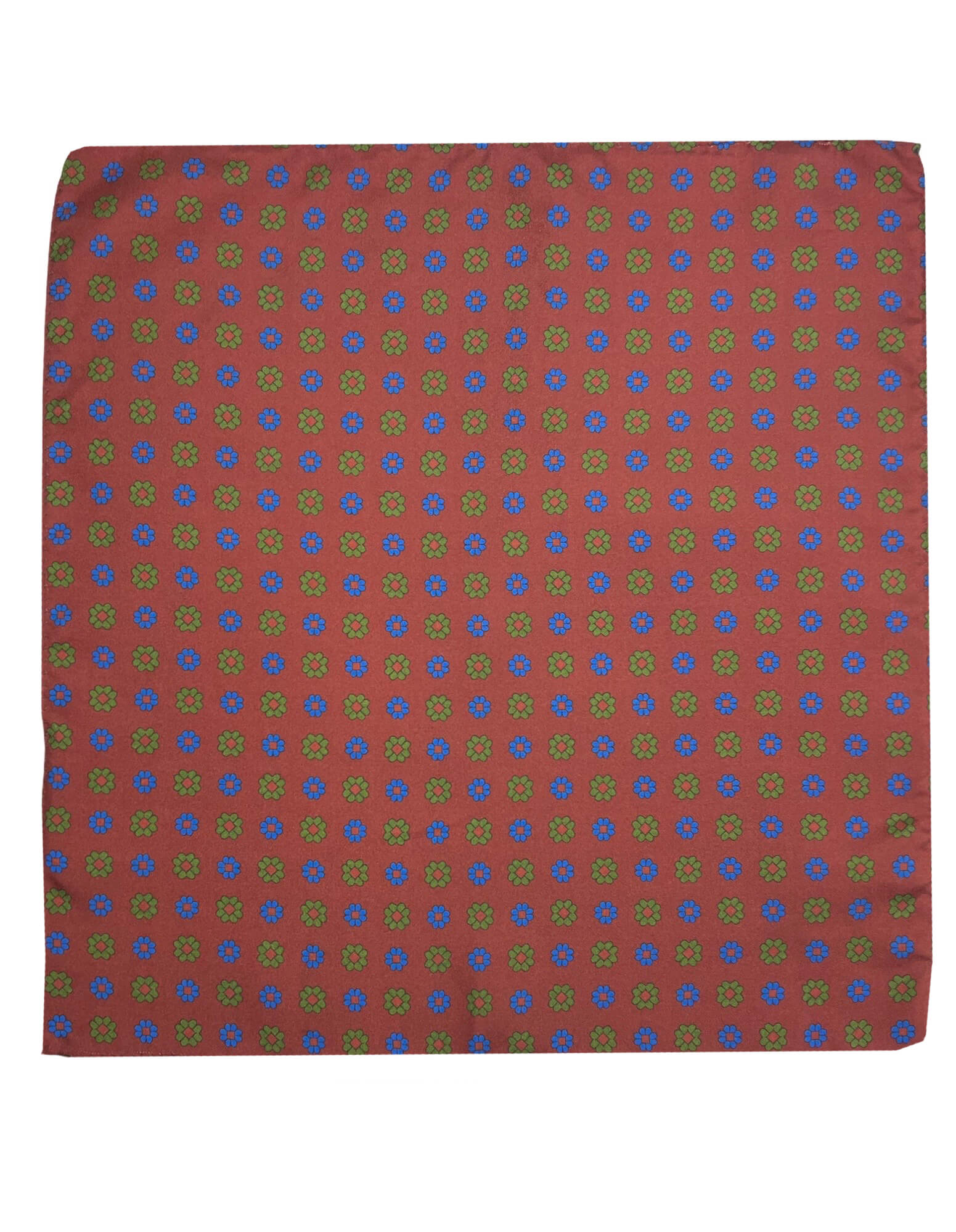 CANTINI Primula Patterned Pocket Square - Maroon