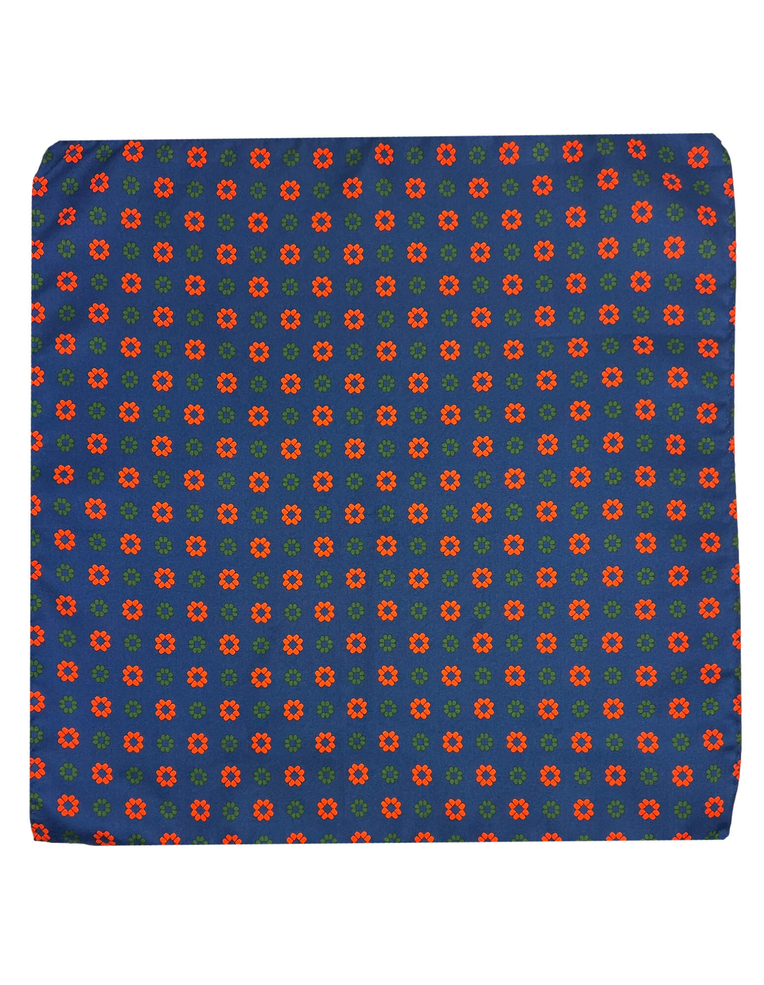 CANTINI Primula Patterned Pocket Square - Royal