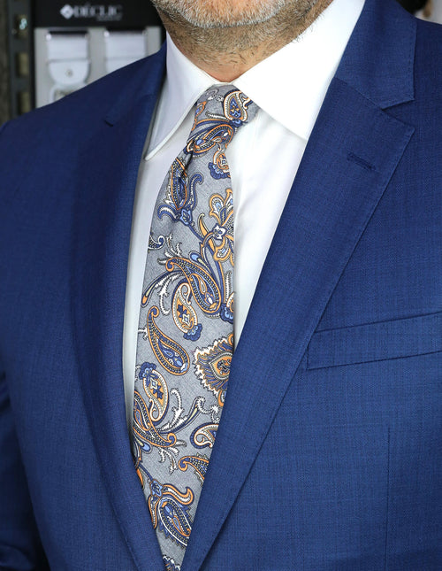 DÉCLIC Prato Paisley Tie - Grey