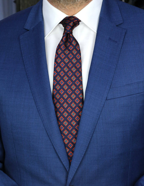 ROBERT KEYTE Bedford Pattern Tie - Purple