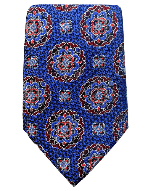 DÉCLIC Theo Patterned Tie - Blue