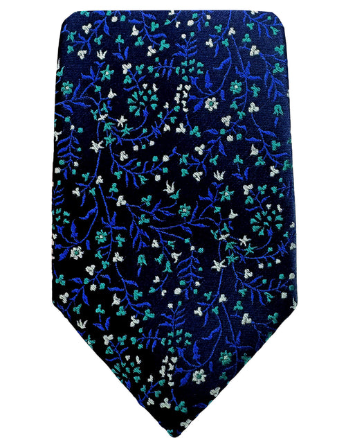 DÉCLIC Ethan Floral Tie - Blue