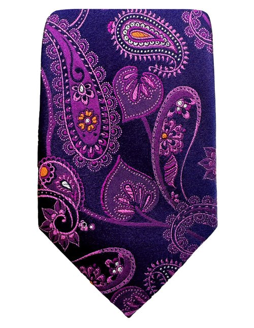 DÉCLIC Mason Paisley Tie - Purple