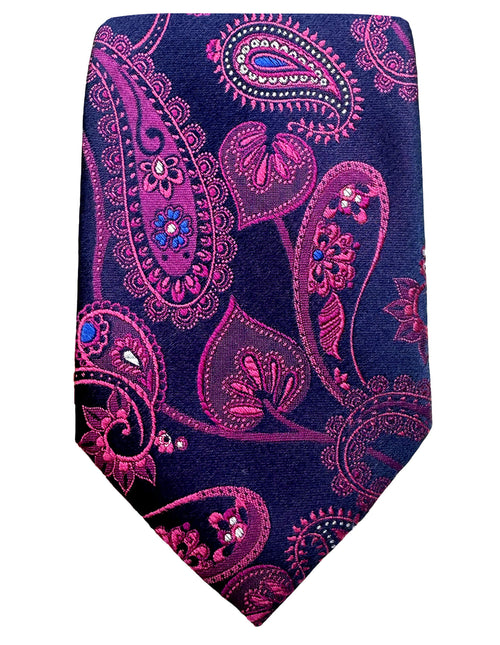 DÉCLIC Mason Paisley Tie - Fuschia