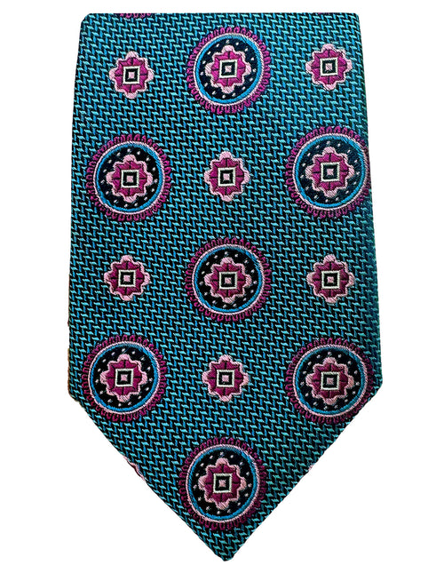 DÉCLIC Orlando Patterned Tie - Aqua