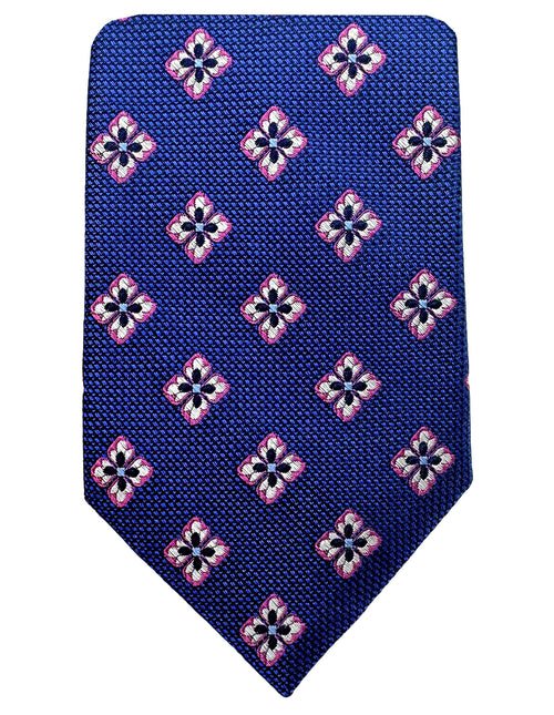 DÉCLIC Eli Patterned Tie - Blue