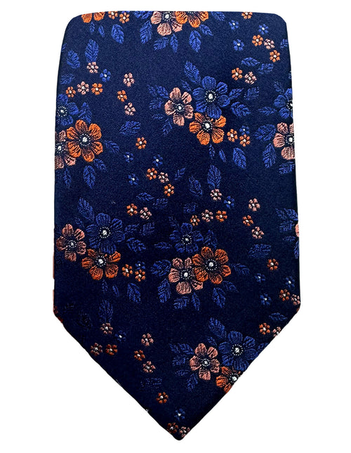 DÉCLIC Aiden Floral Tie - Blue