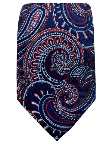 DÉCLIC Grayson Paisley Tie - Navy