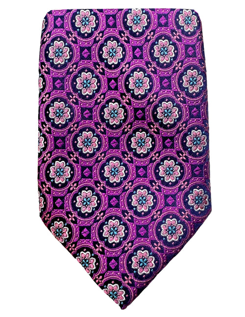 DÉCLIC Owen Patterned Tie - Magenta