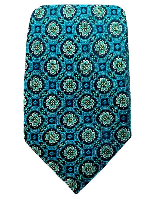 DÉCLIC Owen Patterned Tie - Aqua