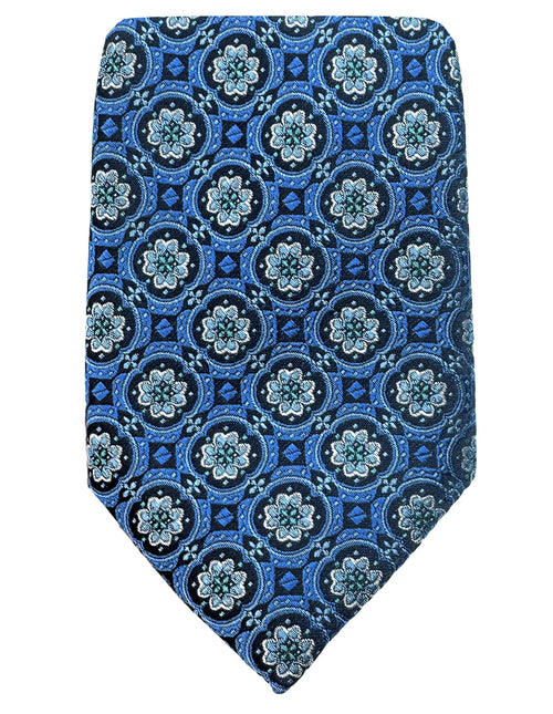 DÉCLIC Owen Patterned Tie - Blue