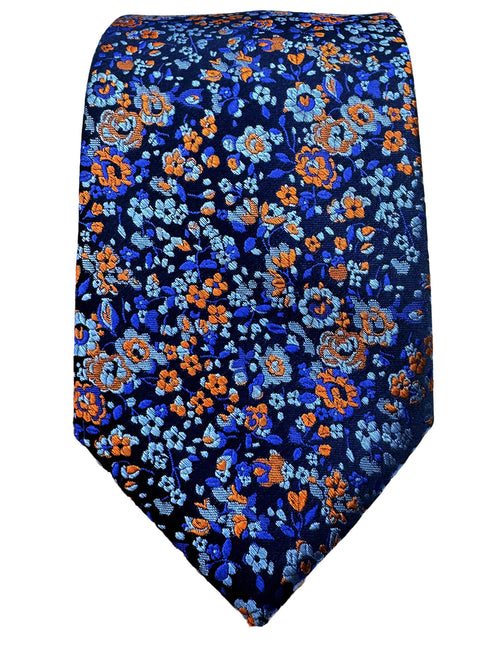 DÉCLIC Luc Floral Tie - Blue